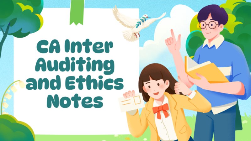 CA Inter Auditing and Ethics Notes: 60-day revision plan for exams